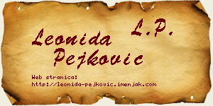 Leonida Pejković vizit kartica